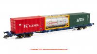 TT6030 Hornby Touax KFA Container Wagon with 3x20 Containers